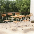 vidaXL Solid Acacia Wood Bistro Set in Natural