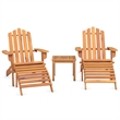vidaXL Solid Acacia Wood Standard Garden Lounge Set in Natural
