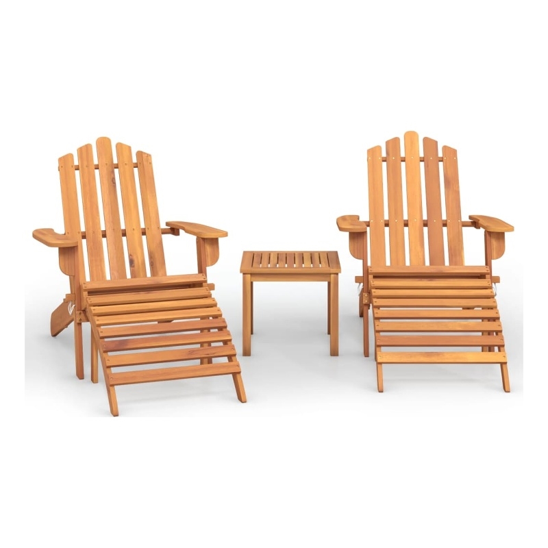 vidaXL Solid Acacia Wood Standard Garden Lounge Set in Natural