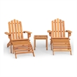 vidaXL Solid Acacia Wood Standard Garden Lounge Set in Natural