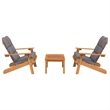 vidaXL Solid Acacia Wood Garden Lounge Set in Gray