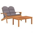 vidaXL Solid Acacia Wood Garden Lounge Set in Gray