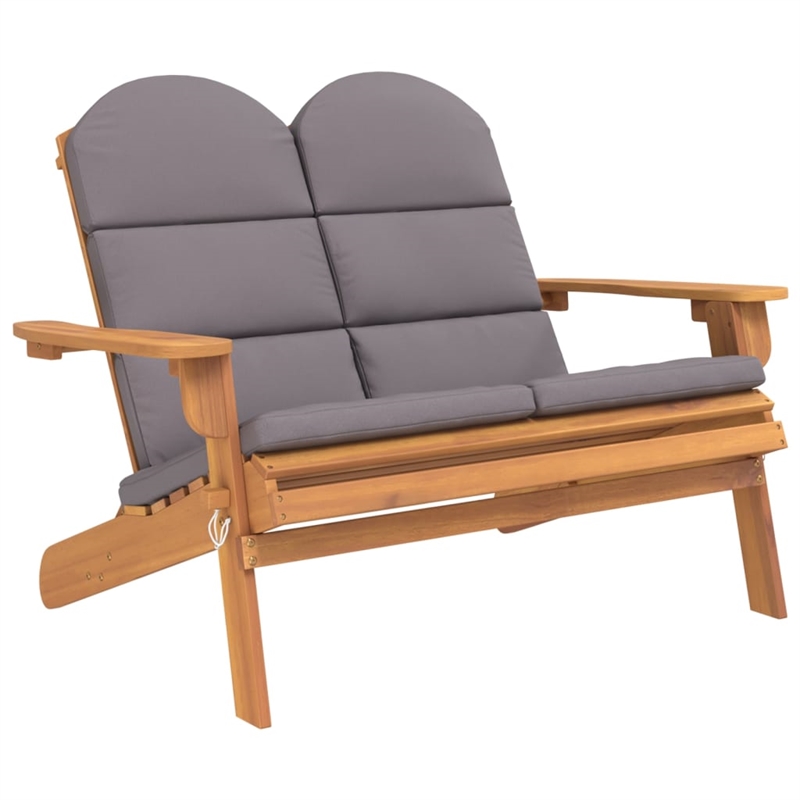 vidaXL Solid Acacia Wood Garden Lounge Set in Gray