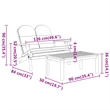 vidaXL Solid Acacia Wood Garden Lounge Set in Gray