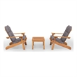 vidaXL Solid Acacia Wood Garden Lounge Set in Gray