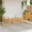 vidaXL Solid Acacia Wood Garden Lounge Set in Brown
