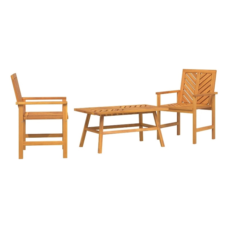 vidaXL Solid Acacia Wood Garden Lounge Set in Brown