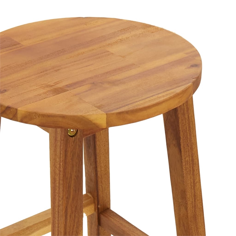 vidaXL 5 Piece Solid Acacia Wood Medium Bar Set in Natural