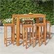 vidaXL 7 Piece Solid Acacia Wood Medium Bar Set
