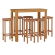 vidaXL 7 Piece Solid Acacia Wood Medium Bar Set