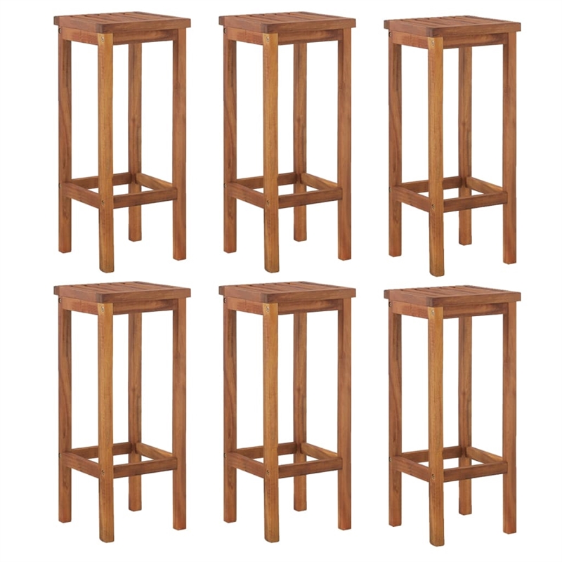 vidaXL 7 Piece Solid Acacia Wood Medium Bar Set