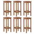 vidaXL 7 Piece Solid Acacia Wood Medium Bar Set