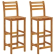 vidaXL 3 Piece Solid Acacia Wood Bar Set in Brown