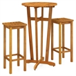vidaXL Solid Acacia Wood Medium Bar Set in Brown