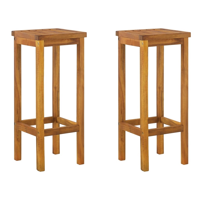 vidaXL Solid Acacia Wood Medium Bar Set in Brown