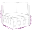 vidaXL Bamboo Medium Sofa in Gray