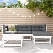 vidaXL Wood Medium Garden Lounge Set in White