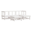vidaXL Wood Medium Garden Lounge Set in White
