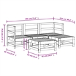 vidaXL Wood Standard Garden Lounge Set in White