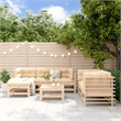 vidaXL Wood Large Garden Lounge Set in Natural