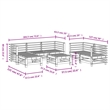 vidaXL Wood Large Garden Lounge Set in Natural