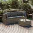 vidaXL 4 Piece Small Garden Lounge Set in Gray