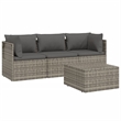 vidaXL 4 Piece Small Garden Lounge Set in Gray