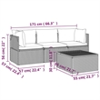 vidaXL 4 Piece Small Garden Lounge Set in Gray