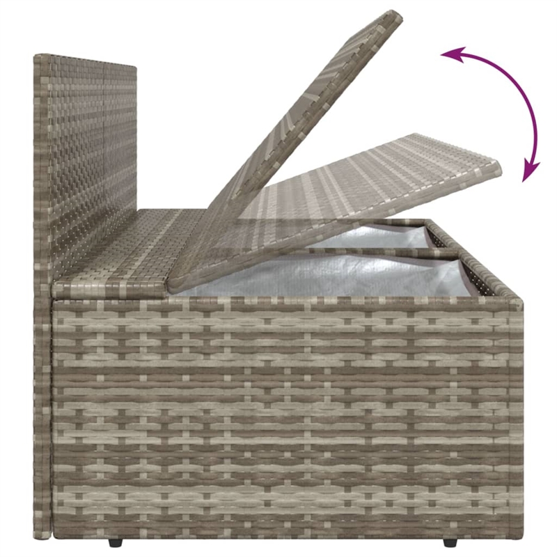 vidaXL 4 Piece Steel Garden Lounge Set in Gray