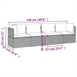 vidaXL 4 Piece Steel Garden Lounge Set in Gray