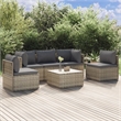 vidaXL 6 Piece Garden Lounge Set in Gray