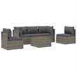 vidaXL 6 Piece Garden Lounge Set in Gray