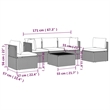 vidaXL 6 Piece Garden Lounge Set in Gray
