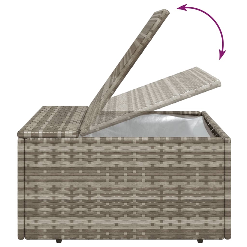 vidaXL 5 Piece Poly Rattan Garden Lounge Set in Gray