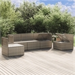 vidaXL 5 Piece Steel Garden Lounge Set in Gray