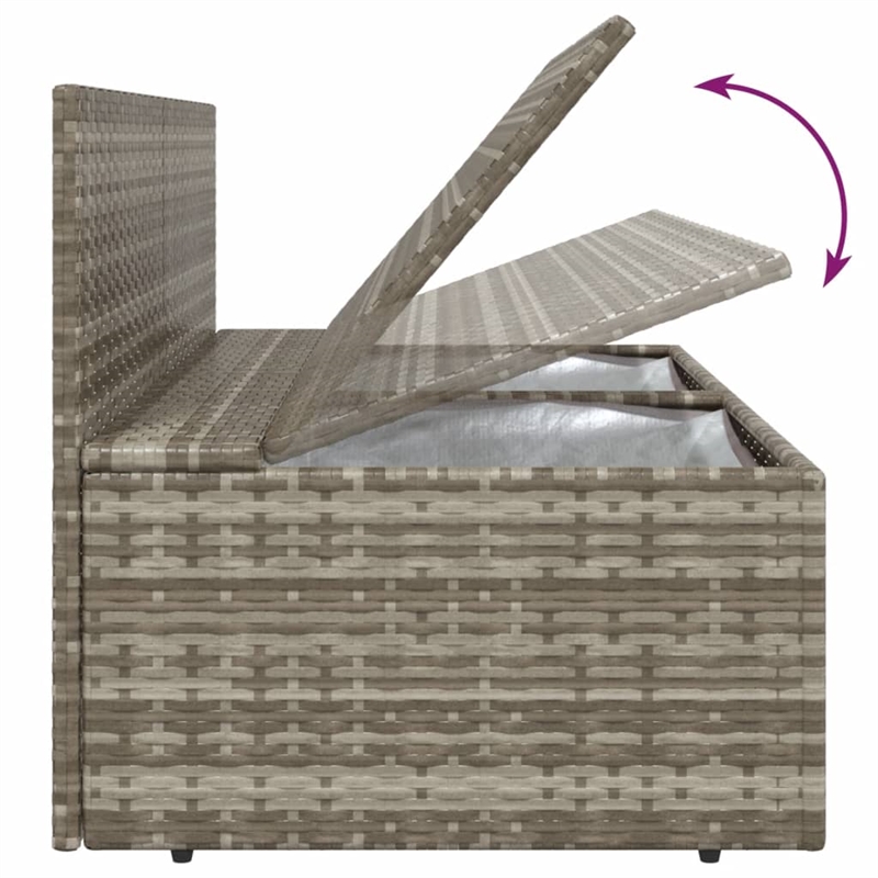 vidaXL 5 Piece Steel Garden Lounge Set in Gray