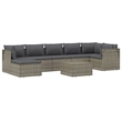 vidaXL 8 Piece Steel Garden Lounge Set in Gray