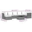 vidaXL 8 Piece Steel Garden Lounge Set in Gray
