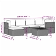 vidaXL 7 Piece Steel Garden Lounge Set in Gray