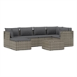 vidaXL 7 Piece Steel Garden Lounge Set in Gray