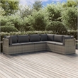 vidaXL 6 Piece Steel Garden Lounge Set in Gray
