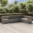 vidaXL 6 Piece Steel Garden Lounge Set in Gray