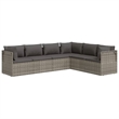 vidaXL 6 Piece Steel Garden Lounge Set in Gray