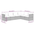vidaXL 6 Piece Steel Garden Lounge Set in Gray
