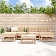 vidaXL Wood Garden Lounge Set in Beige