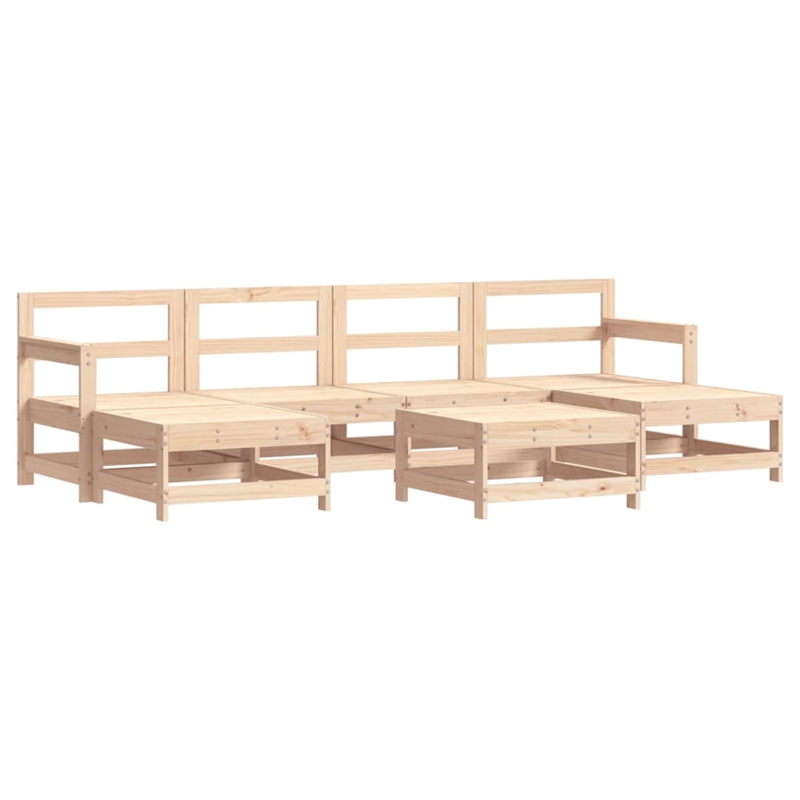 vidaXL Wood Garden Lounge Set in Beige