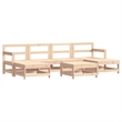 vidaXL Wood Garden Lounge Set in Beige