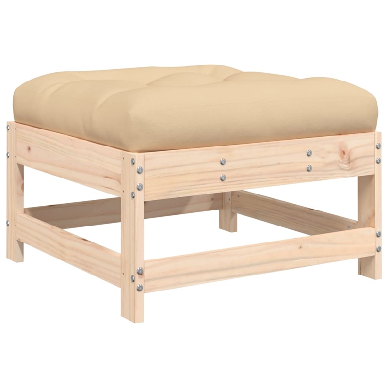 vidaXL Wood Garden Lounge Set in Beige