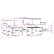 vidaXL Wood Garden Lounge Set in Beige
