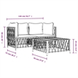 vidaXL Steel Garden Lounge Set in White/Gray